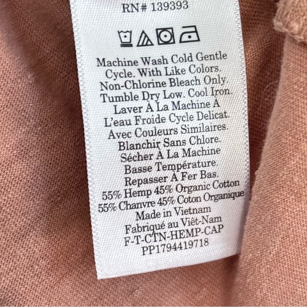 Everlane Boxy Vneck Shirt Size Large Hemp Organic Cotton Essential Basic Tee B54 - Picture 8 of 13